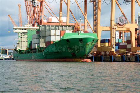 Docked Cargo Or Container Ship Stock Photo Image Of Transportation