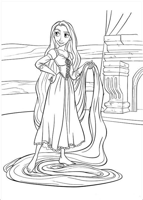 PARA COLOREAR COLOREAR A RAPUNZEL