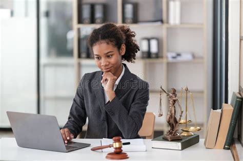African American Woman Lawyer Or Judge Legal And Justice Stock Image Image Of Adult Court