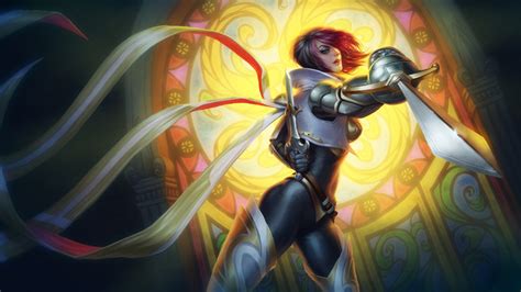 1920x1080 League Of Legends Fiora Stained Glass Blades Girl Armor Lol Coolwallpapersme