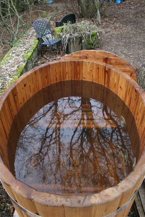 Oval wood burning hot tub (Bowden, Melrose, United Kingdom ...