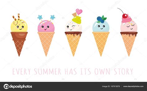 Kawaii Ice Cream Cone Art And Collectibles Cross Stitch Jan