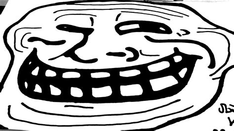 How To Draw Memes Meme Faces Easy A Troll Face With