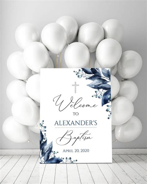 Baptism Welcome Sign Template Editable Baptism Decorations Etsy Australia