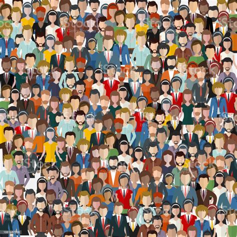 Large Group Of People Seamless Background Business People