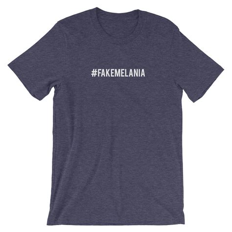 Fake Melania Short Sleeve Unisex T Shirt Resist Bay