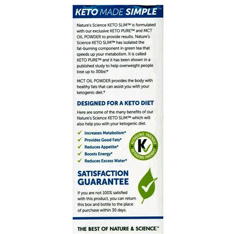 Natures Science Keto Slim Effective Weight Loss 60 Capsules