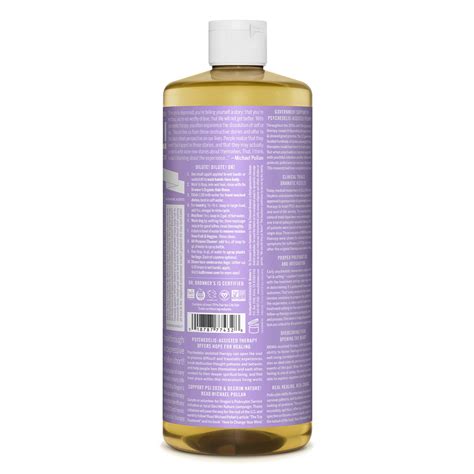 Dr Bronners Pure Castile Liquid Soap Lavender 32 Ounce Made