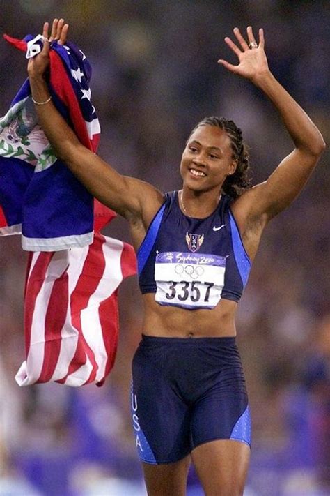 Marion Jones Athletic Women Female Athletes Track And Field