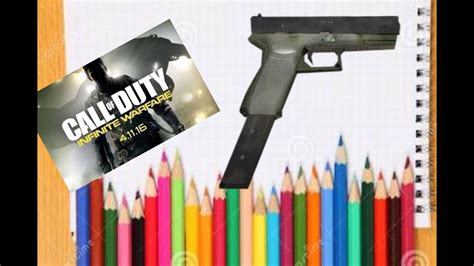 🕹how To Draw 🖍🖌 ️a G18 Gun From Call Of Duty Wwii🕹 ️ Youtube