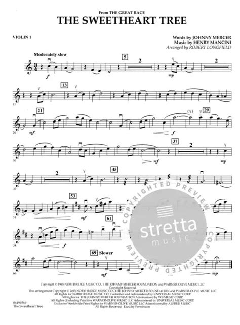 The Sweetheart Tree From Henry Mancini Buy Now In The Stretta Sheet Music Shop