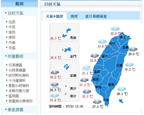 全国 北海道地方（北西部） 北海道地方（東部） 北海道地方（南西部） 東北地方（北部） 東北地方（南部） 関東地方 甲信地方 北陸地方（東部） 北陸地方（西部） 東海地方 近畿. 氣象Q&A／獨缺內地？氣象局網站有南沙卻沒南投？ | ETtoday生活新聞 | ETtoday 新聞雲