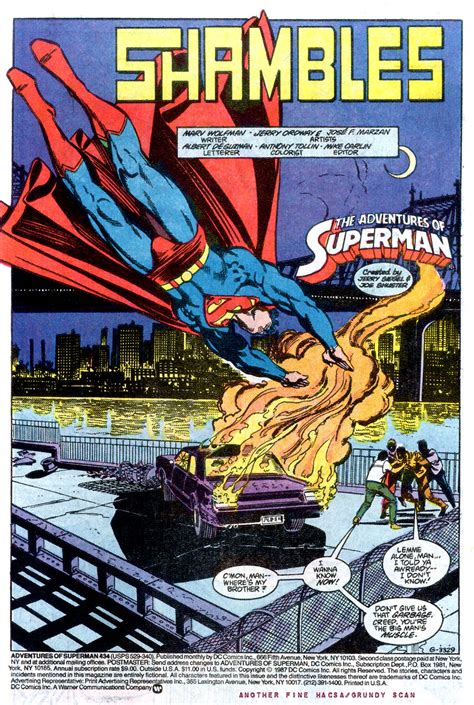 Read Online Adventures Of Superman 1987 Comic Issue 434