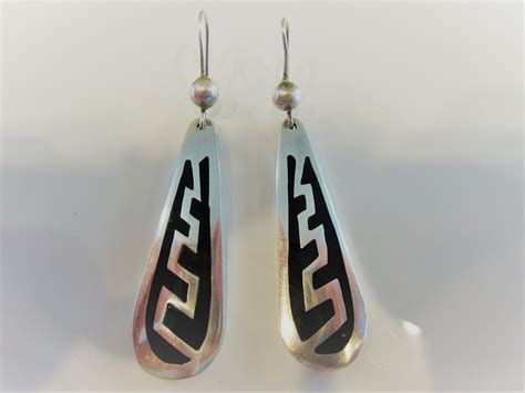 Vintage Mexican Sterling Silver Dangle Earrings Taxco Etsy Sterling