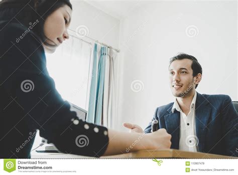 Business Man Inviting Partner To Sign A Contract Stock Image - Image of ...
