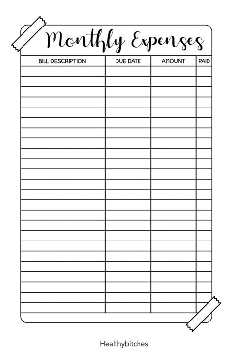 Budget Planner Template Printable Planner Monthly Budget Printable