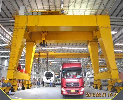 Double Girder Ton Movable Rail Mounted Container Gantry Crane