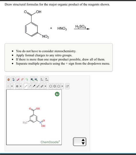 Solved Draw Structural Formulas For The Major Organic Chegg Com