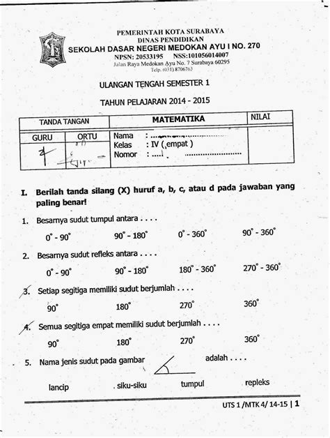 Soal Matematika Sd Kelas 4 Dan Pembahasannya