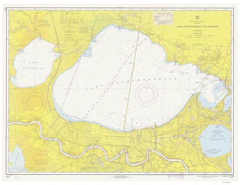Lakes Pontchartrain And Maurepas New Orleans 1967 Nautical Old Map