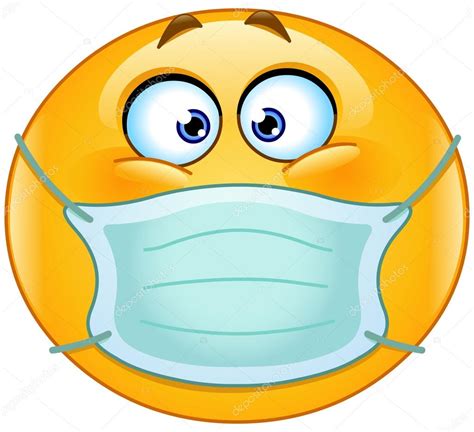 Emoticon With Medical Mask Stock Vector Image By ©yayayoyo 65242037