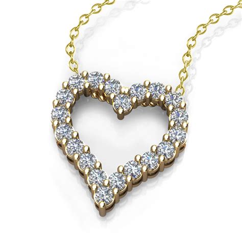 Diamond Heart Necklace Jewelry Designs