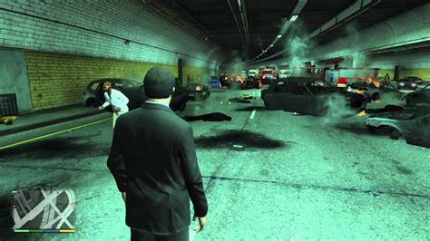 Grand Theft Auto V Massive Car Explosion Chain Reaction Ps4 Youtube