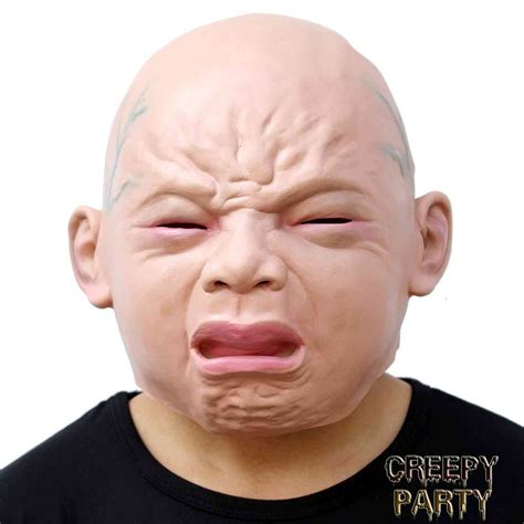 Cry Baby Human Halloween Head Mask Creepyparty Head Mask