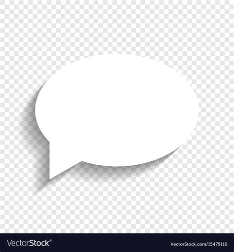 Speech Bubble Icon White With Soft Royalty Free Vector Image