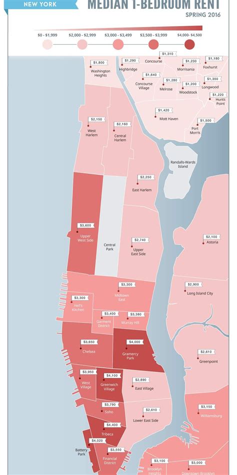 These Maps Show The Stupidly High Rents Across Nyc Neighborhoods Nyc