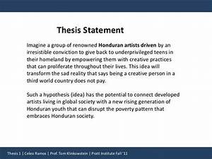 what does a descriptive thesis statement do