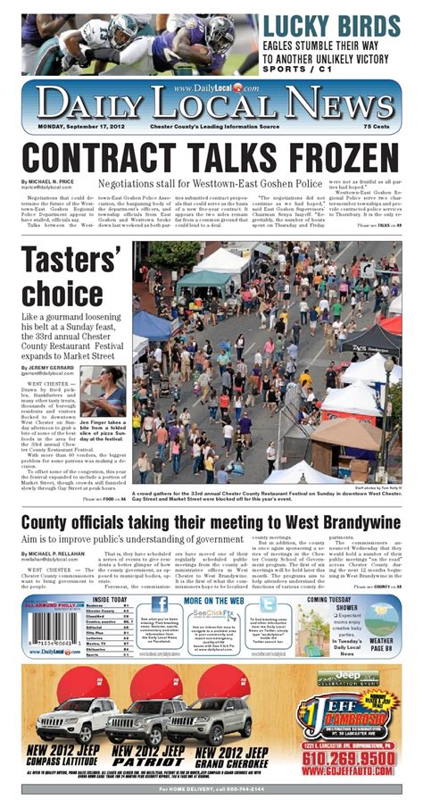 Daily Local News Sept 17 Local News Great Photos Newspapers