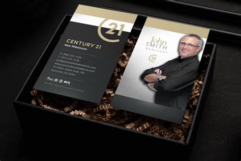 If you are affiliated with century 21 we offer all the tools you need to create a great business card in a wide variety of paper stocks and styles. unique vertical century 21 with modern graphical design ...