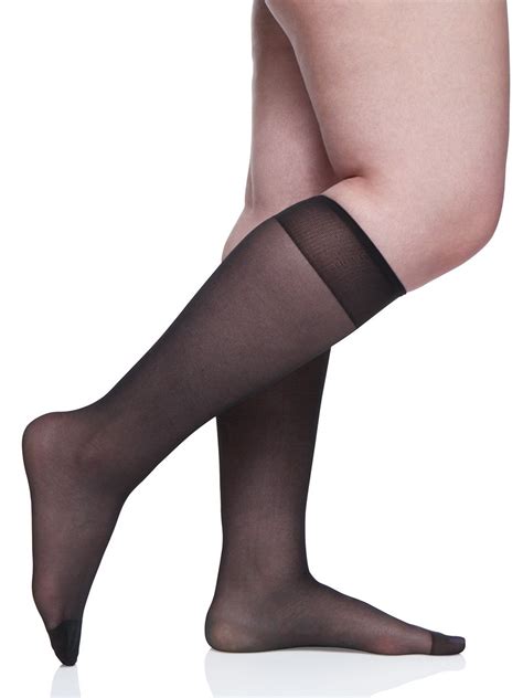 3 Pairs Queen All Day Sheer Knee High Stockings Reinforced Toe 6728 Berkshire