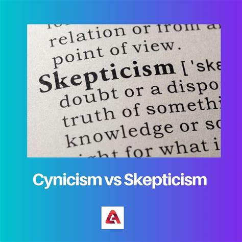 difference between cynicism and skepticism