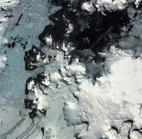 Infrared Satellite Image Of Grahamland Antarctica Stock Image E215
