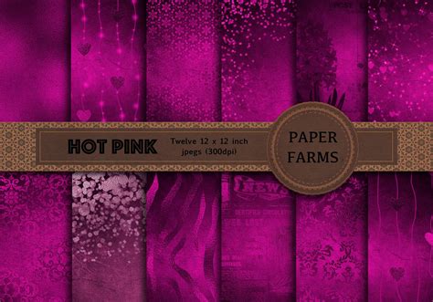 Hot Pink Digital Paper Digital Paper Hot Pink Paper
