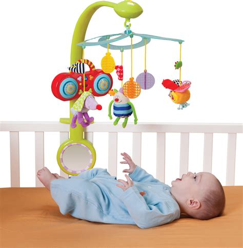 You could find it dangling with different colorful when baby grows older, you can remove the mobile and project the show directly on the ceiling, with music or sounds playing for more fun! MP3 Stereo Baby Mobile - Toy Sense