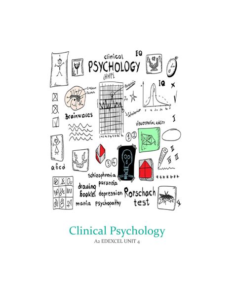 Clinical Psych Booklet Clinical Psychology A2 Edexcel Unit 4 1