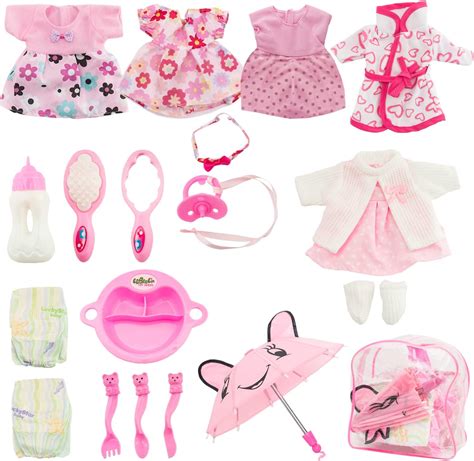 Sotogo 17 Pieces Doll Clothes And Accessories For 10 Inch Dolls Include 5 Pieces