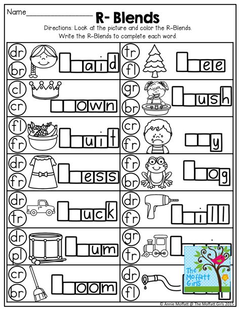 Blends For Beginning Readers Dot The Beginning Blend And Write The