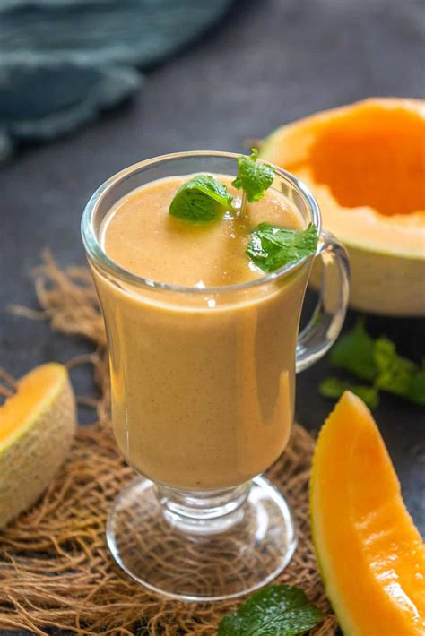 Cantaloupe Smoothie Recipe Step By Step Video Whiskaffair