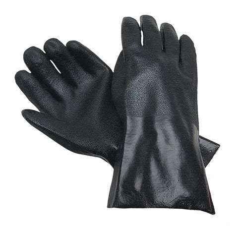 Mcr Safety Pvc Chemical Resistant Gloves L 12 Glove Length Black