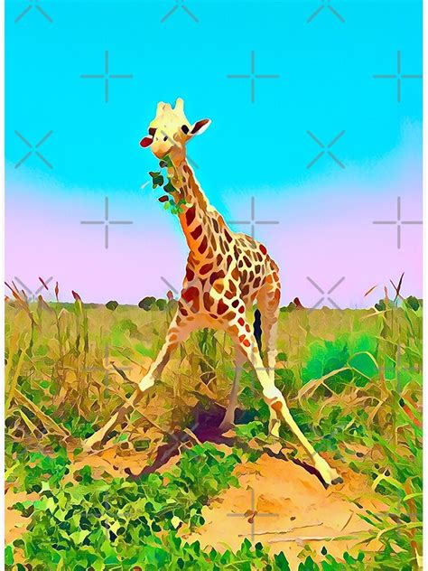 Nomming Giraffe Poster For Sale By Kittensshredd Redbubble