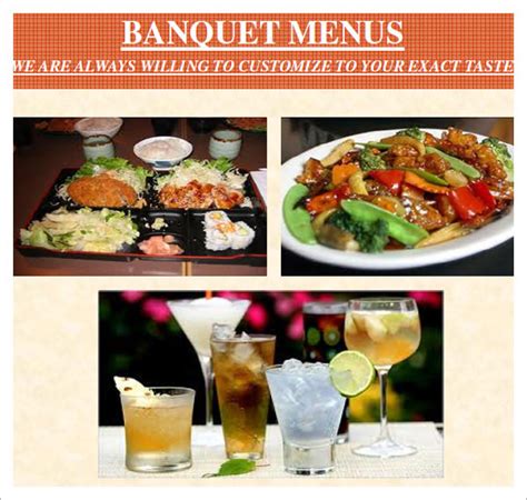 14 Banquet Menu Templates Sample Templates