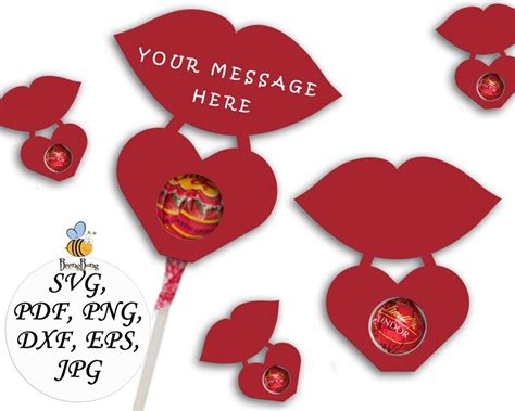 Valentines Day Lollipop Holder SVG Candy Holder SVG Bundle | Etsy