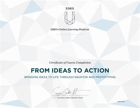 Ideo Certificate Courses | TUTORE.ORG - Master of Documents