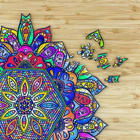 100 Wooden Jigsaw Puzzle The Mandala A Relaxing And Etsy