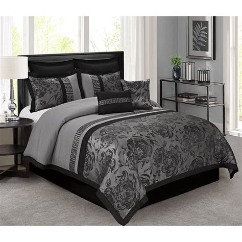 Unique Home 8 Piece Tang Clearence Jacquard Fabric Patchwork Comforter