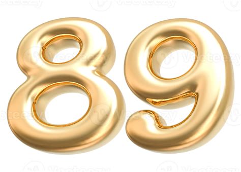 Gold 3d Number 89 36309245 Png